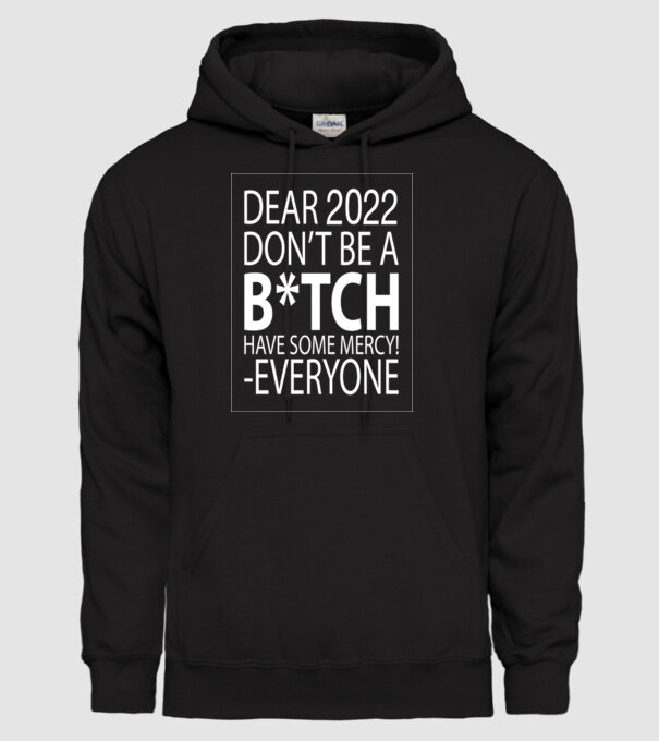 Dear 2022 minta fekete pólón