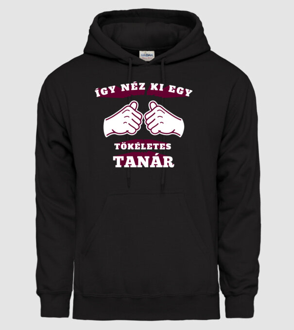 Így néz ki egy tökéletes TANÁR minta fekete pólón