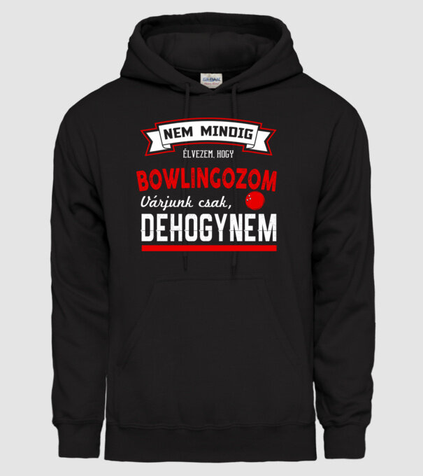 Nem mindig élvezem - bowlingozom minta fekete pólón