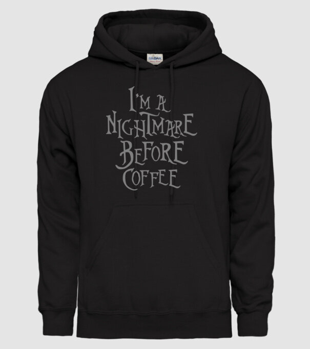 Nightmare before coffee minta fekete pólón