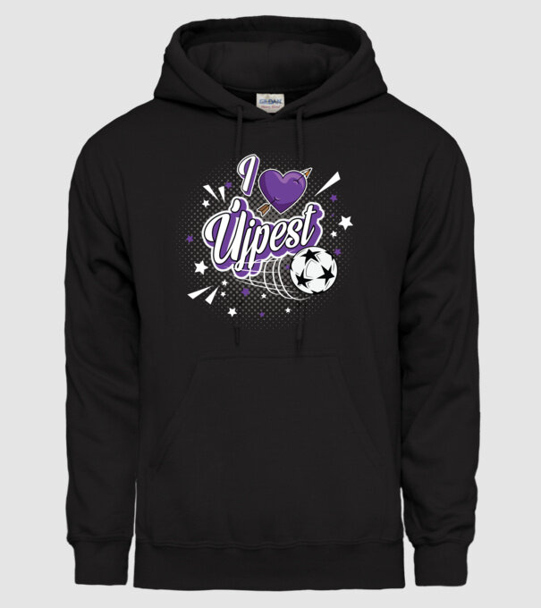 Popart Újpest minta fekete pólón