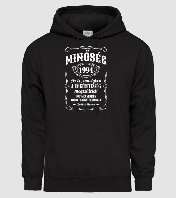 Prémium minőség 1994 minta fekete pólón