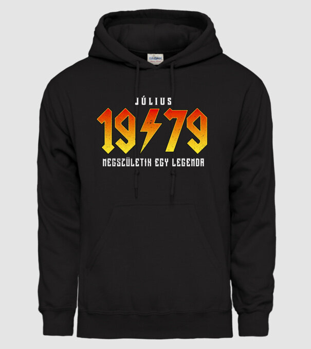 Rock születésnap 1979 Július minta fekete pólón