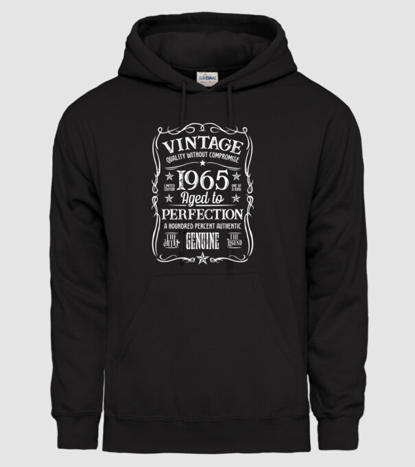 VINTAGE PERFECTION 1965 minta fekete pólón