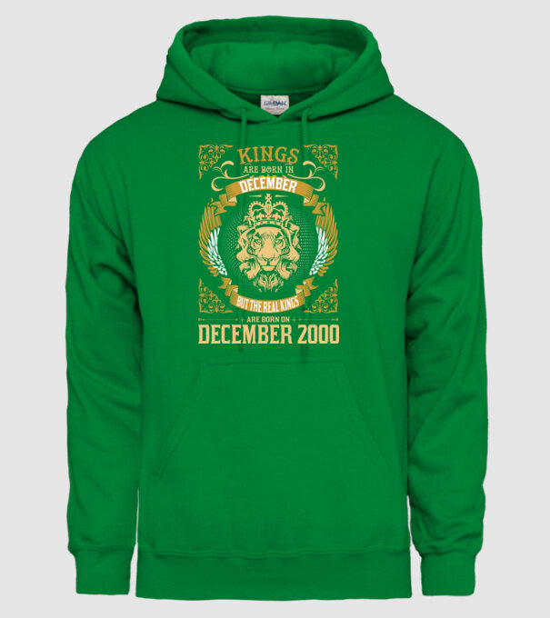 Oroszlános szülinapos 2000 DECEMBER minta zöld pólón