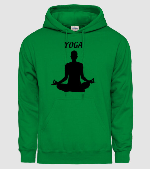 yoga minta zöld pólón