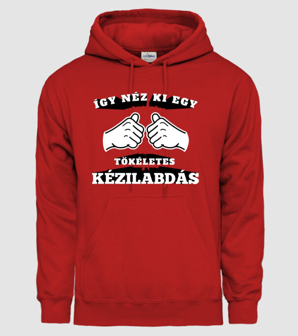 Így néz ki egy tökéletes ____KÉZILABDÁS minta piros pólón