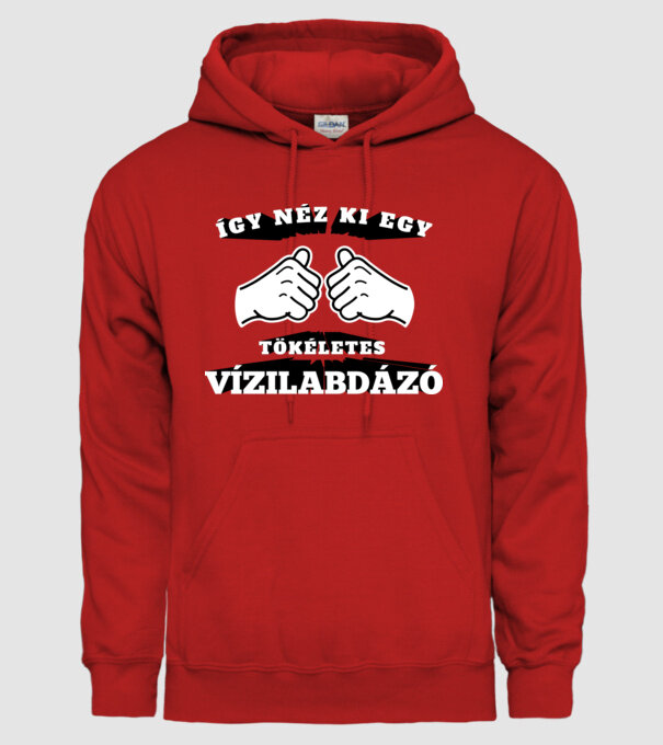 Így néz ki egy tökéletes ____VÍZILABDÁZÓ minta piros pólón