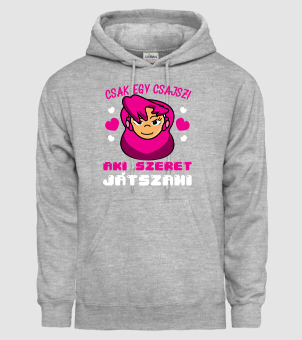 Gamer Csajszi minta szürke pólón