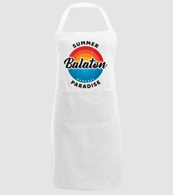 Balaton summer paradise retro minta fehér pólón