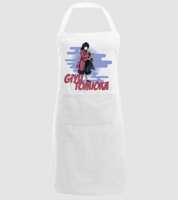 Demon Slayer Giyu minta fehér pólón