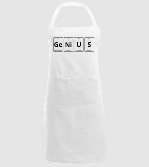Genius periodus minta fehér pólón