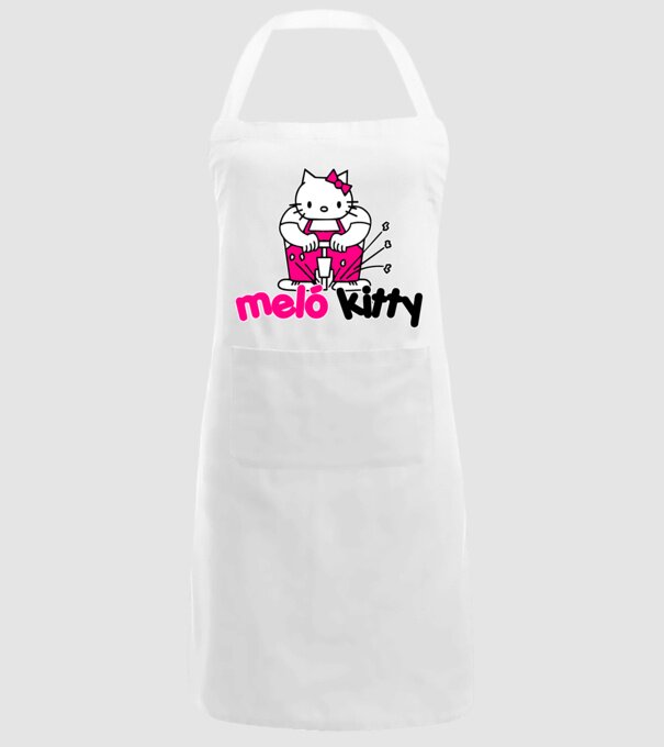 Meló Kitty minta fehér pólón