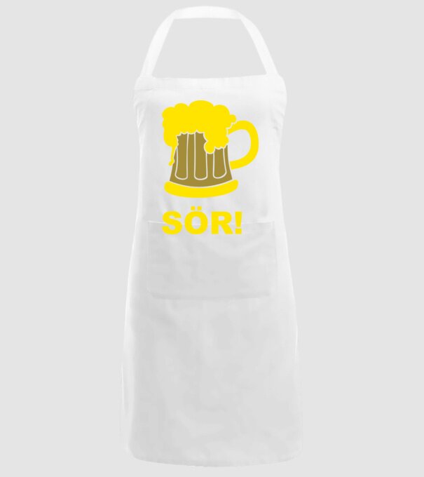 SÖR! minta fehér pólón