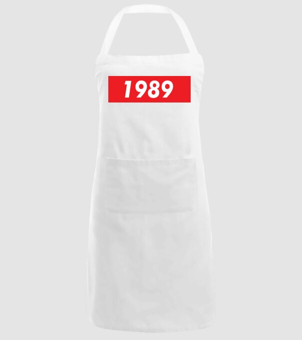 Supreme szülinap 1989 minta fehér pólón