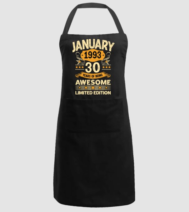 January 1993 30 years of being limited edition minta fekete pólón