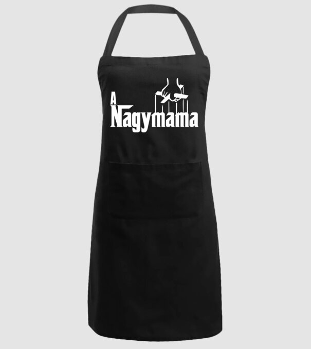 A nagymama minta fekete pólón