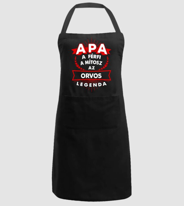 APA a férfi a mítosz a legenda...ORVOS minta fekete pólón