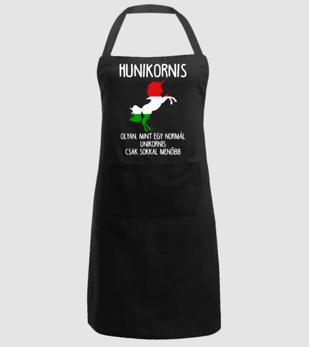 hunikornis menő unikornis minta fekete pólón