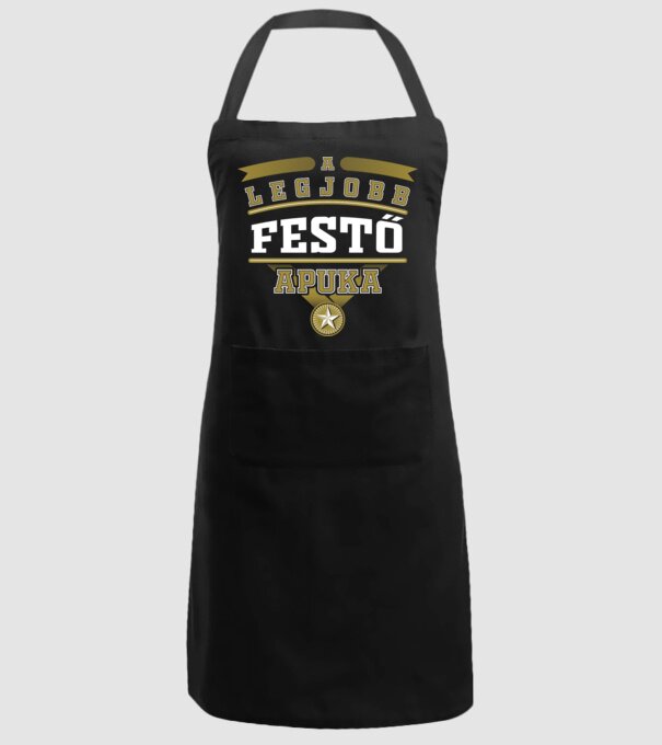 Legjobb apuka...FESTŐ minta fekete pólón