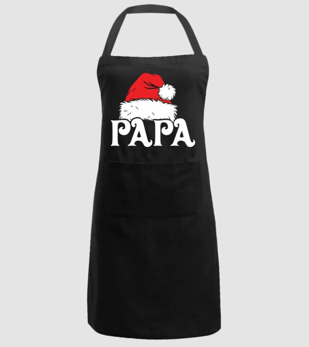 Mikulás sapka Papa minta fekete pólón