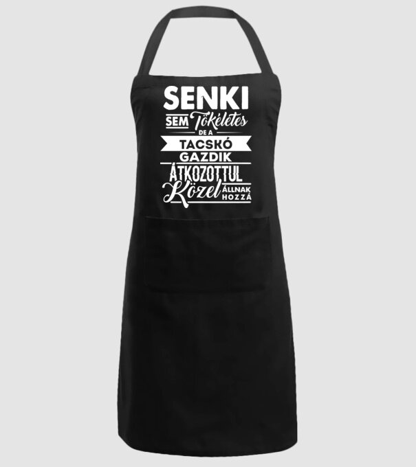 Senki sem tökéletes Tacskó minta fekete pólón