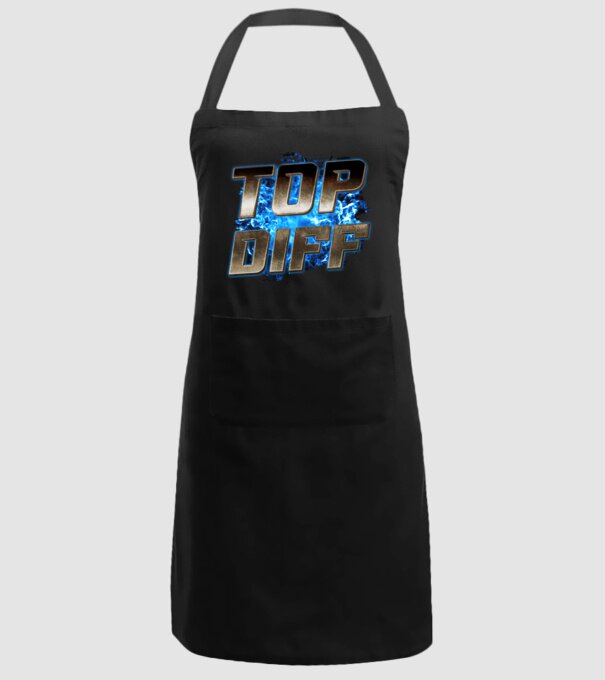 TOP DIFF metalic blue fire minta fekete pólón