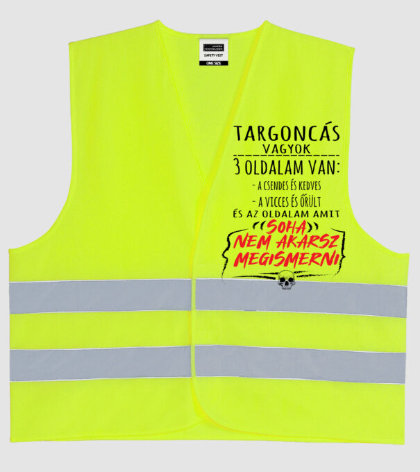 3 oldalam van - targoncás minta neonsárga pólón