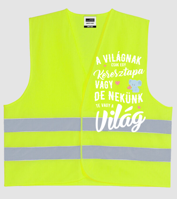 A világnak csak egy keresztapa vagy minta neonsárga pólón