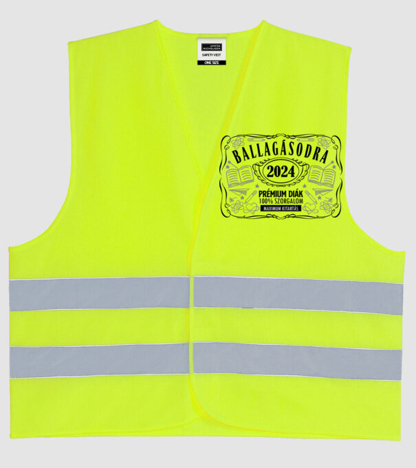 Ballagási tarisznya minta minta neonsárga pólón