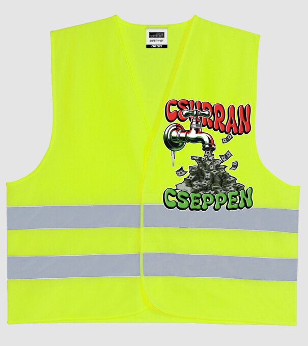 Csurran Cseppen csap minta neonsárga pólón