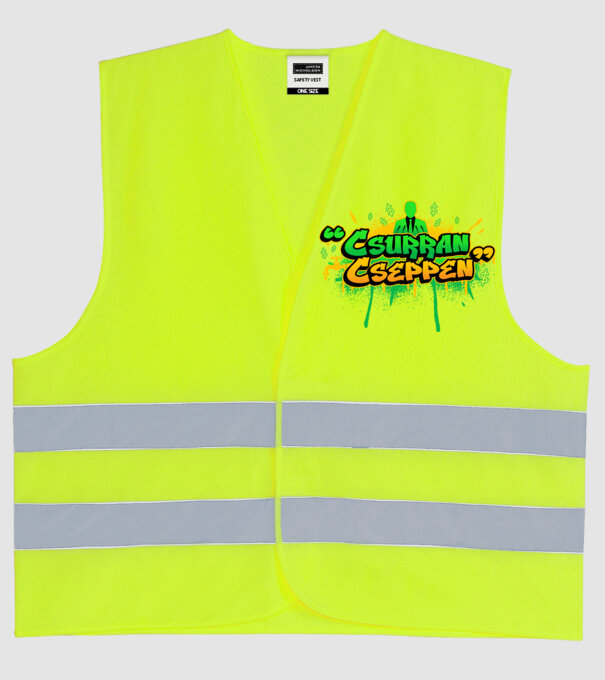 Csurran Cseppen graffiti minta neonsárga pólón