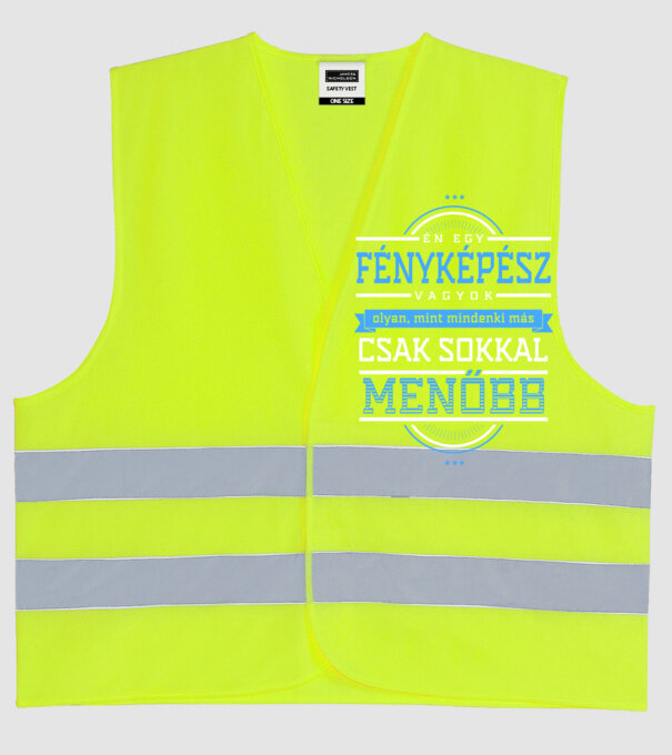 Én egy menő...FÉNYKÉPÉSZ minta neonsárga pólón