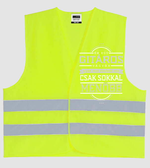 Én egy menő...GITÁROS minta neonsárga pólón