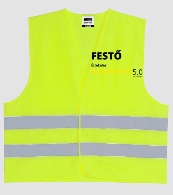 Értékelés 5 csillag - FESTŐ minta neonsárga pólón