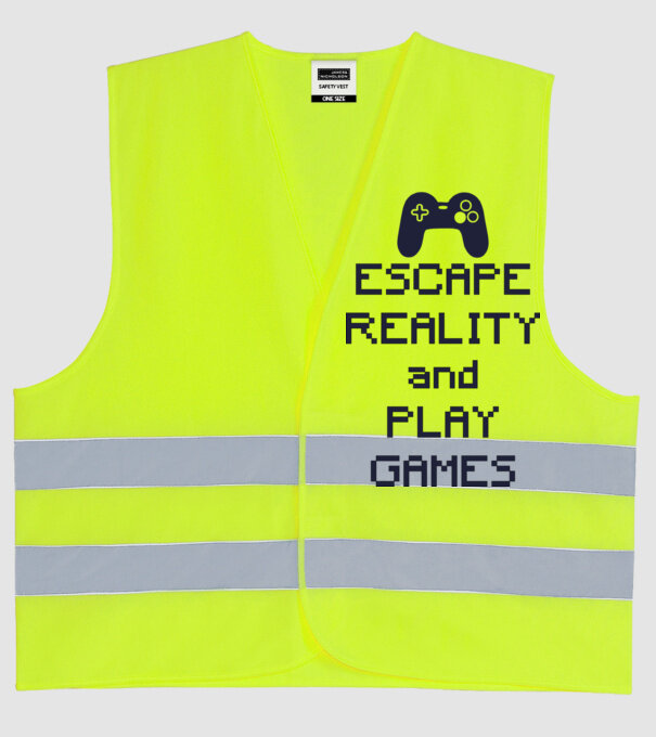 Escape reality minta neonsárga pólón
