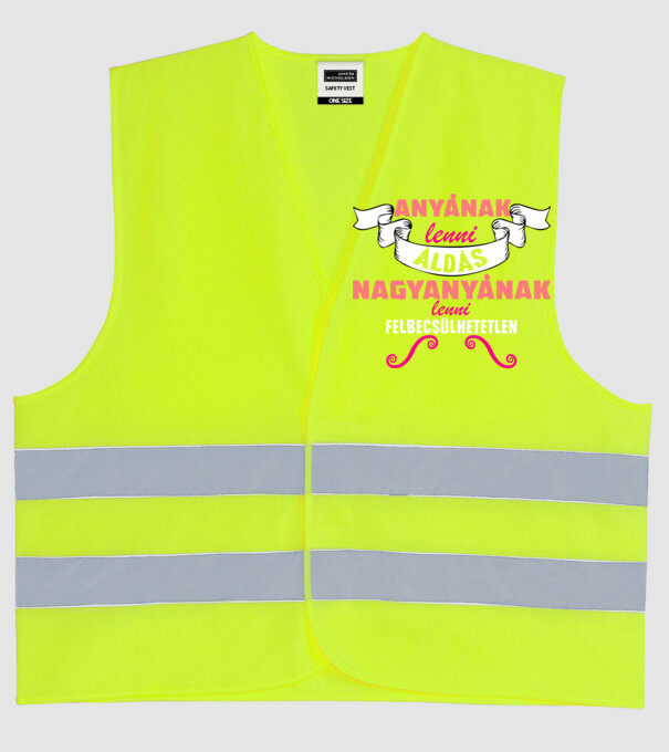 Felbecsülhetetlen Nagymama minta neonsárga pólón