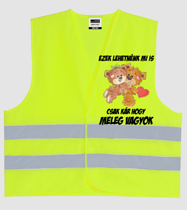 Lehetnénk mi is csak kár hogy meleg vagyok minta neonsárga pólón