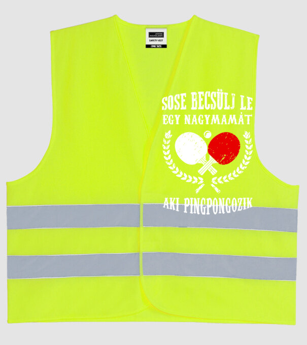 Sose becsülj le egy nagymamát aki pingpongozik minta neonsárga pólón