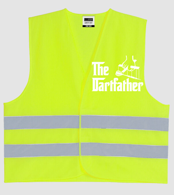 The Dartfather - fehér minta neonsárga pólón