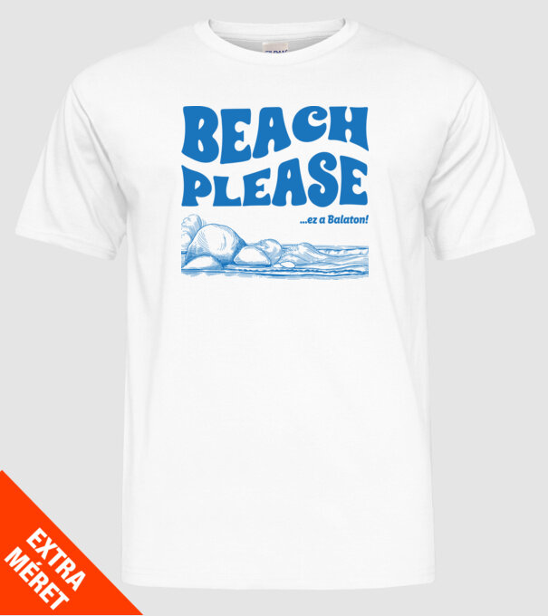 Beach Please, ez a Balaton! minta fehér pólón