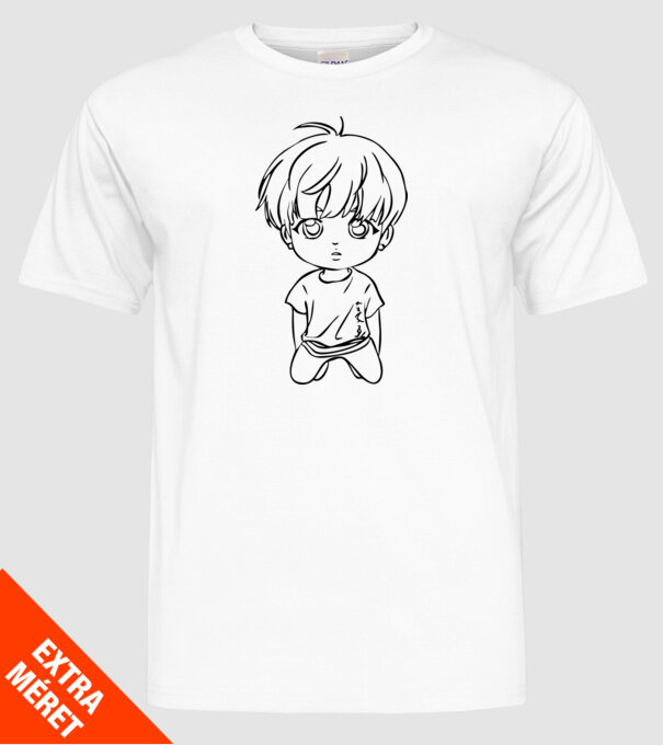 BTS CHIBI minta fehér pólón