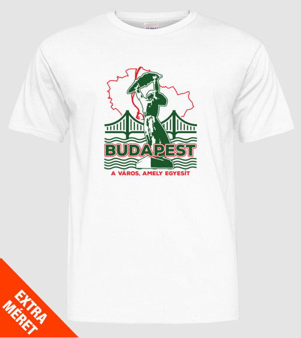 Budapest a város amely egyesít minta fehér pólón