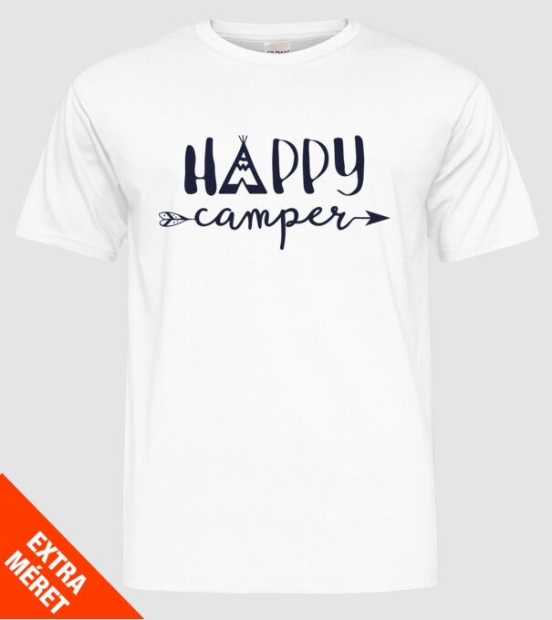 Camper tepee minta fehér pólón