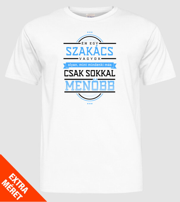 Én egy menő szakács vagyok minta fehér pólón