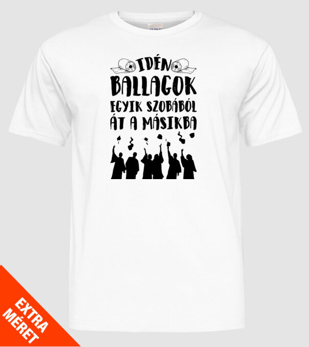Idén ballagok minta fehér pólón
