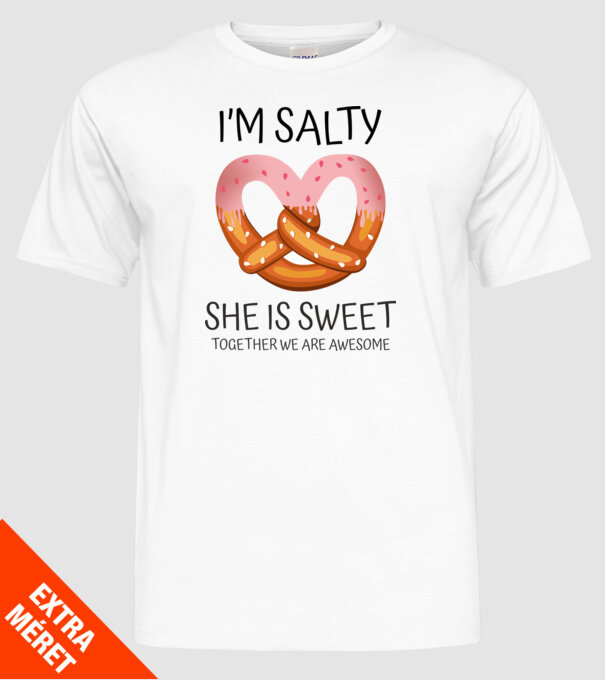 Salty minta fehér pólón
