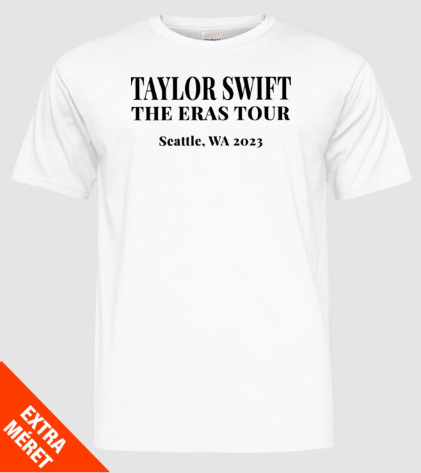 Taylor Swift Eras tour text2 minta fehér pólón