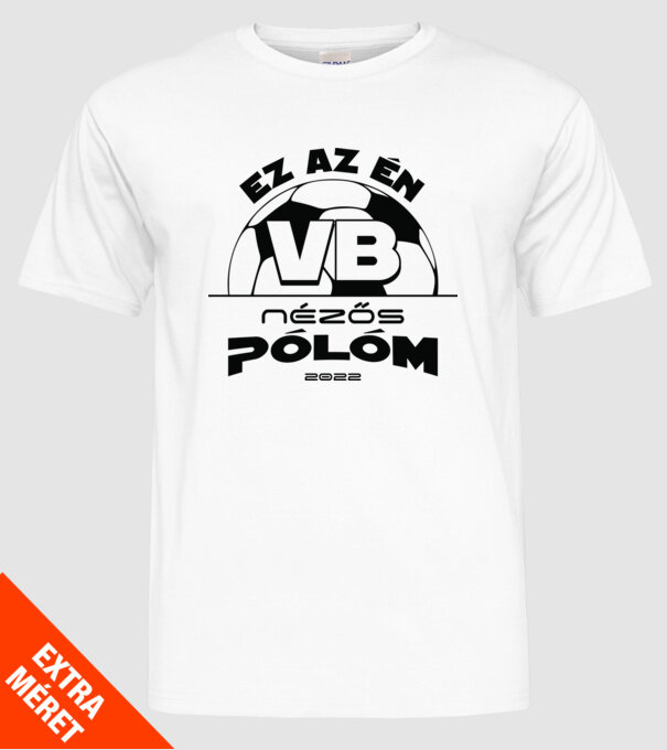 Vb nézős póló minta fehér pólón