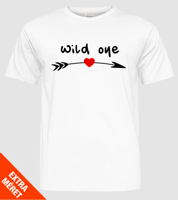 Wild one arrow minta fehér pólón